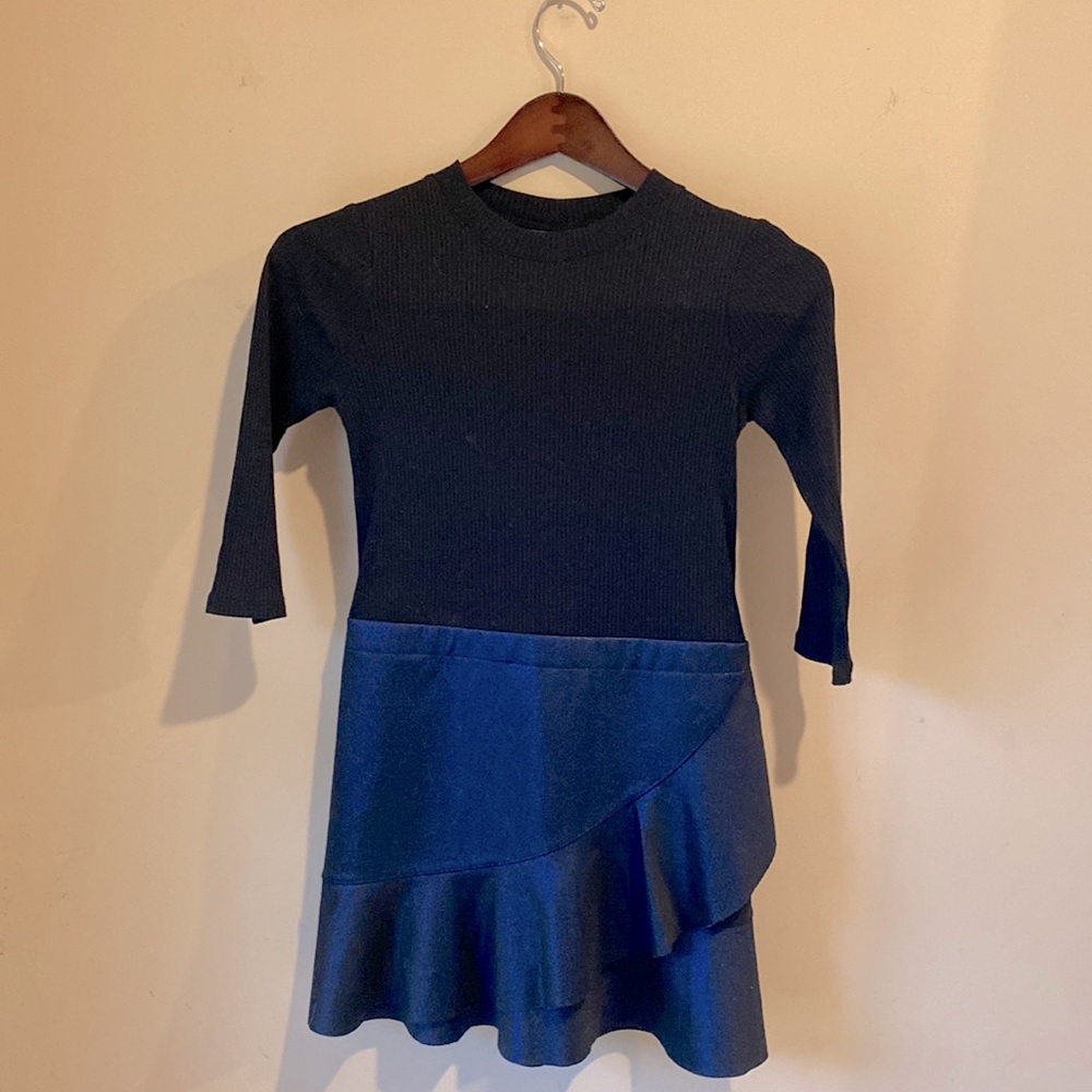 Girls black and navy dress.